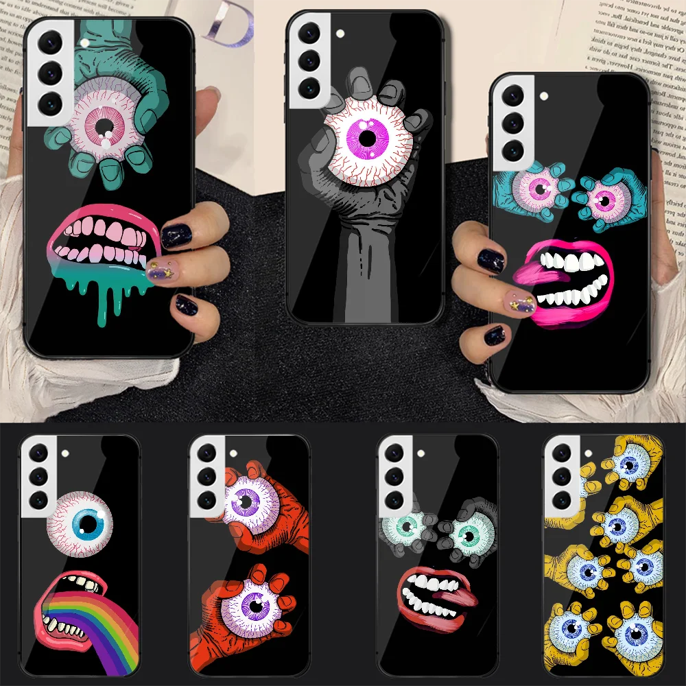 

Zombie Eyes Bone Skeleton Man Tempered Glass Phone Case Cover For Samsung Galaxy A S 9 12 13 20 21 22 32 33 Fe 5G Plus Ultra