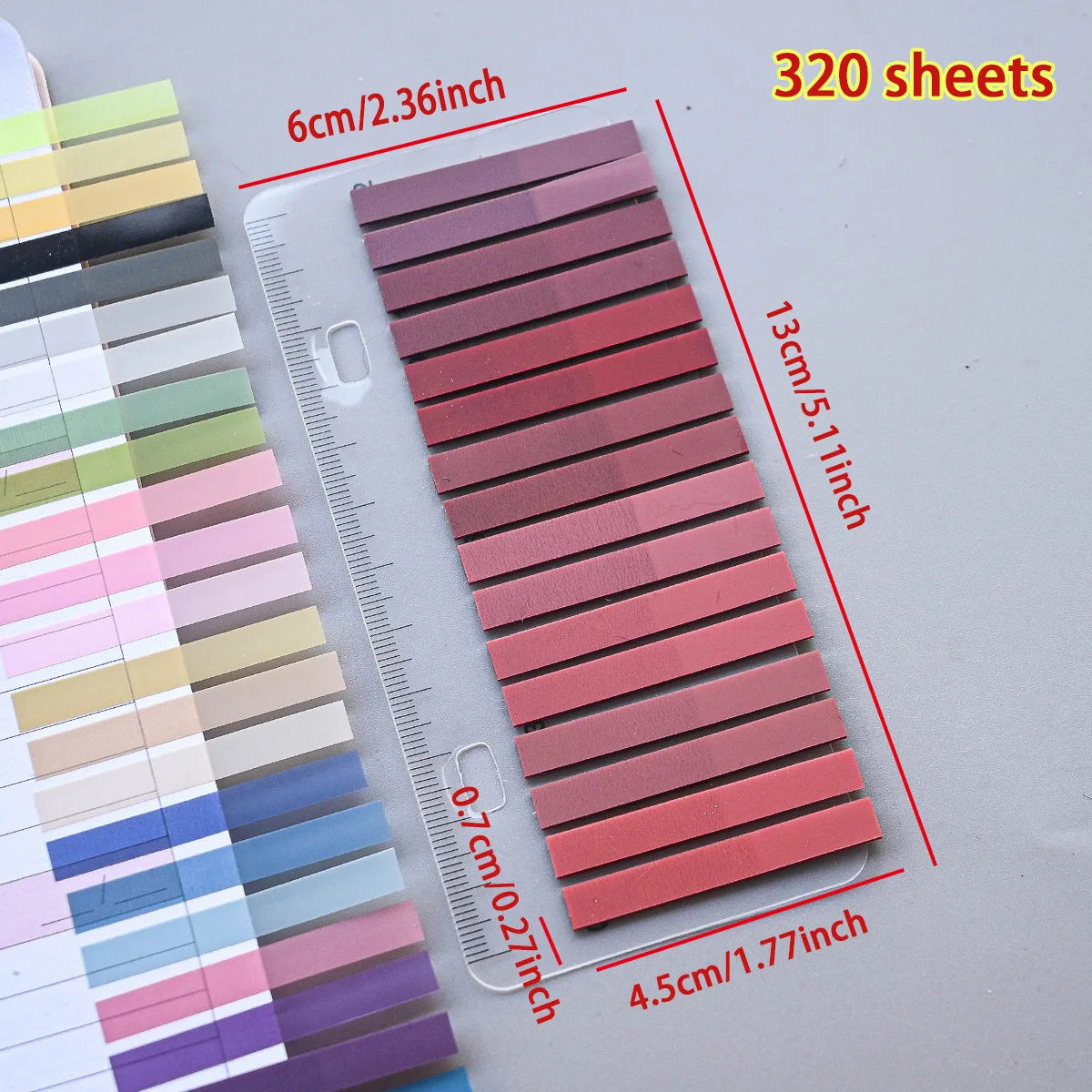 

Прозрачные самоклеящиеся заметки Stick Notes 16 цветов 320 шт.