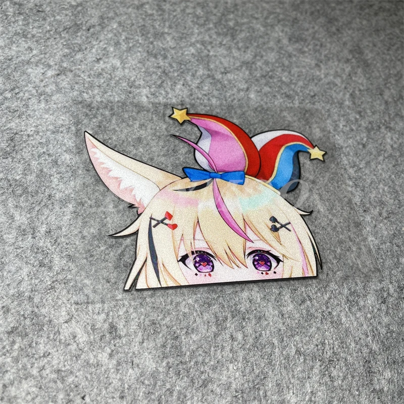 Мультяшный Стиль Автомобиля Виниловая наклейка для Omaru горошек Hololive Румяна Peeker