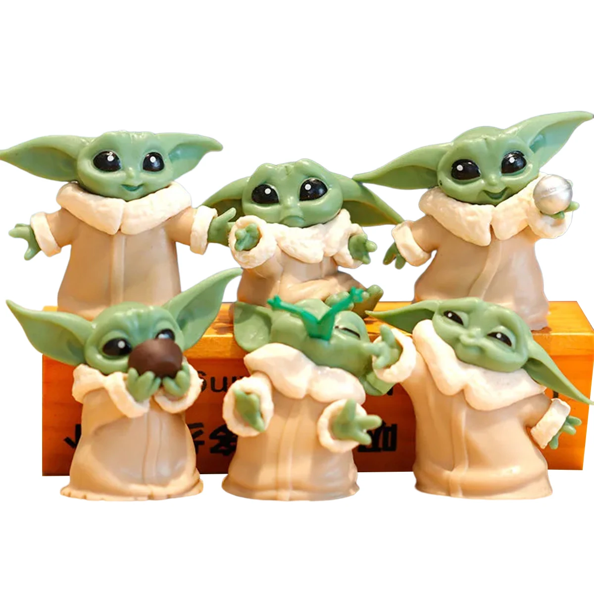 

Star Wars Animation Movies Peripheral Toys Q-Version Dolls Figure Model Grogu Yoda Baby The Mandalorian Desktop Ornaments