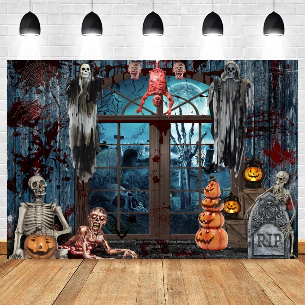 Фон для фотосъемки с изображением зомби