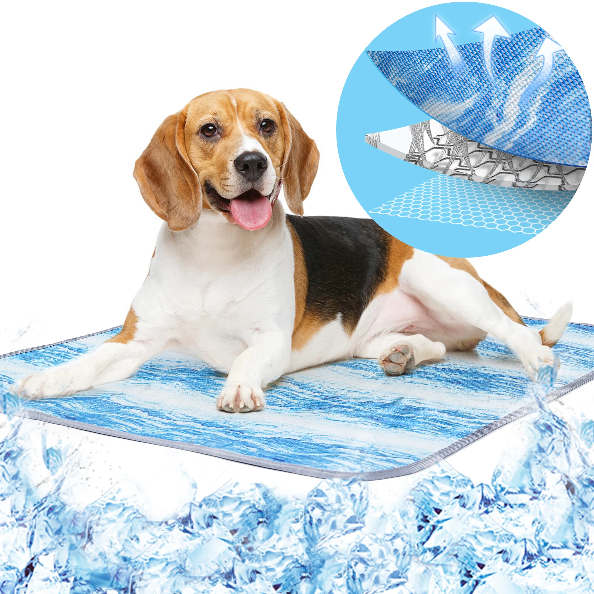 

Dog Cooling Mat Pad Summer Dog Cat Beds Mats Blanket Sofa Breathable Pet Dog Bed Summer Washable For Small Medium Large Dogs Car