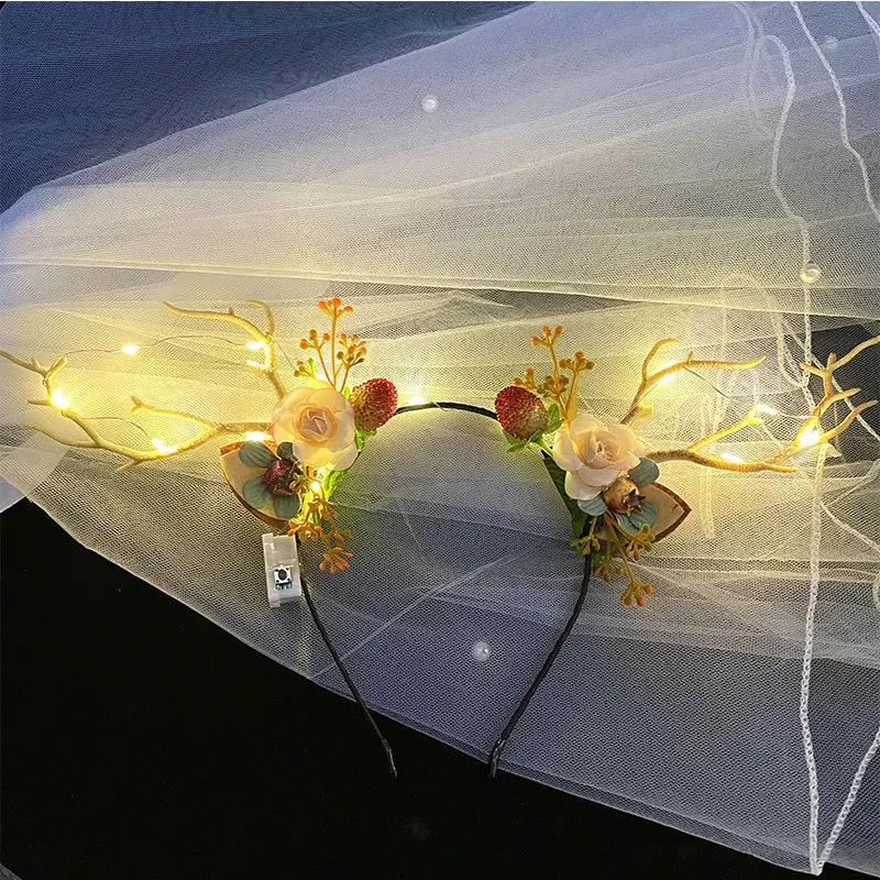 Christmas Headbands Hairpins Antler Hair Clips Deer Ear Festivals Pine Cones Ball Adult Headwear Accessories