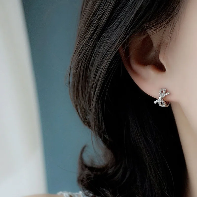 

Женские серьги из серебра 925 пробы, с цирконами