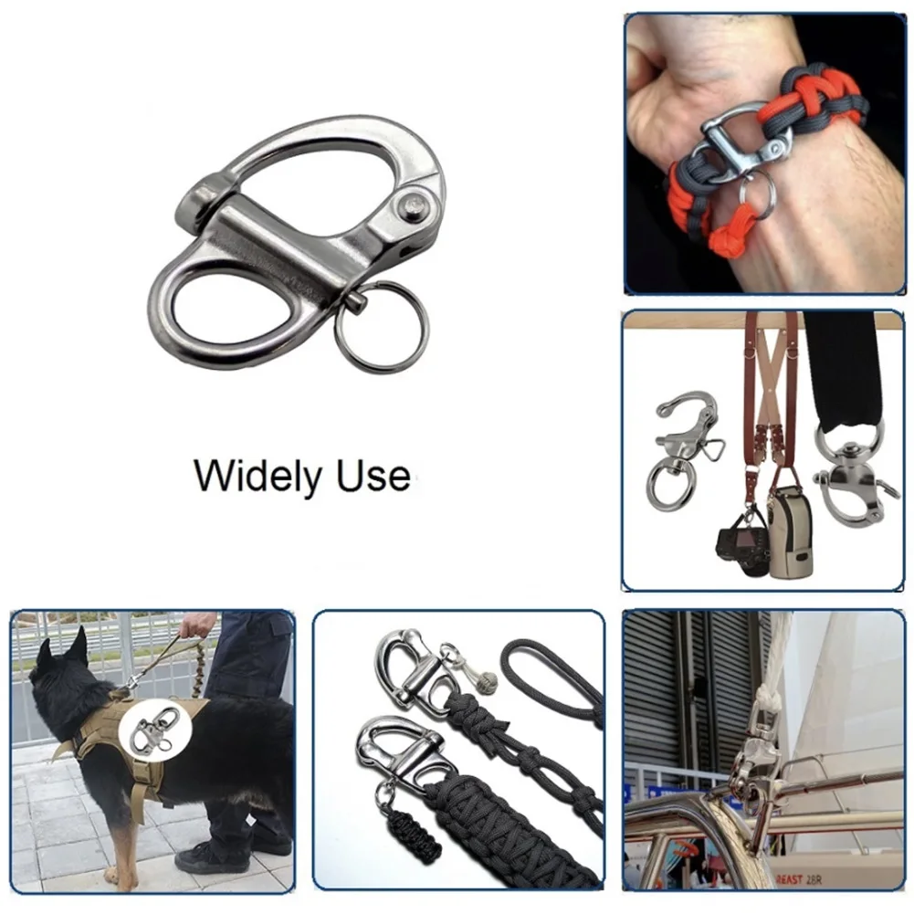 

Boat Snap Shackle With Swivel Bail 1 Piece 2\\\"/51mm Brand New Jaw Swivel