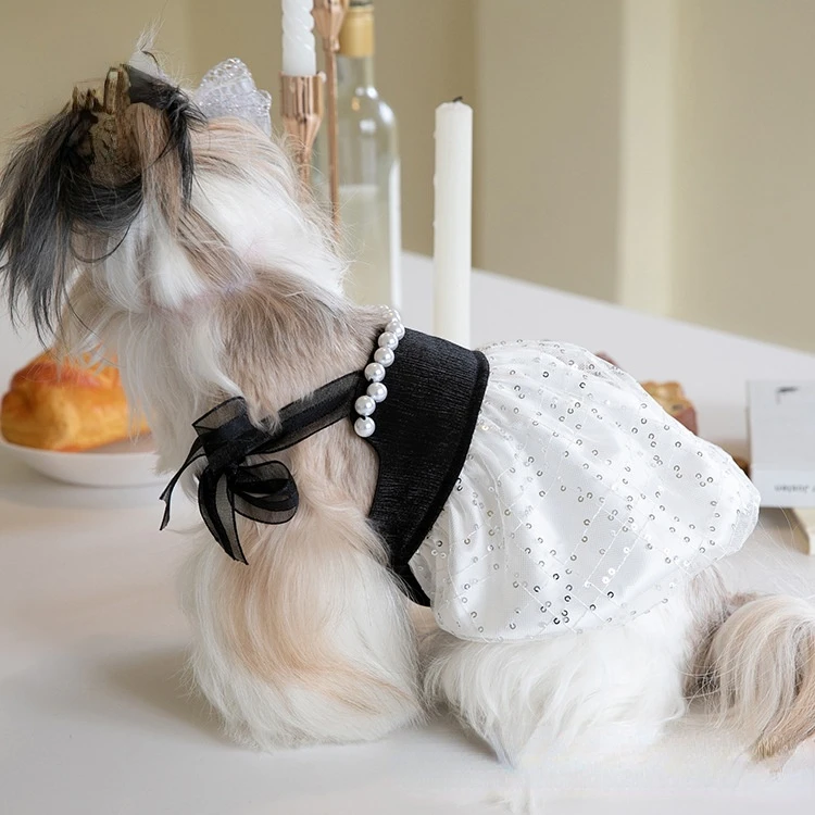 

Cheap On Sale Pet Dress For Dog Little Small Pink Green Blue Puppies Animal Cat Tutu Wedding Party Skirt Clothes For Chihuahua