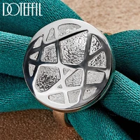 doteffil 925 sterling silver round circle interweave ring for woman man wedding engagement charm party jewelry