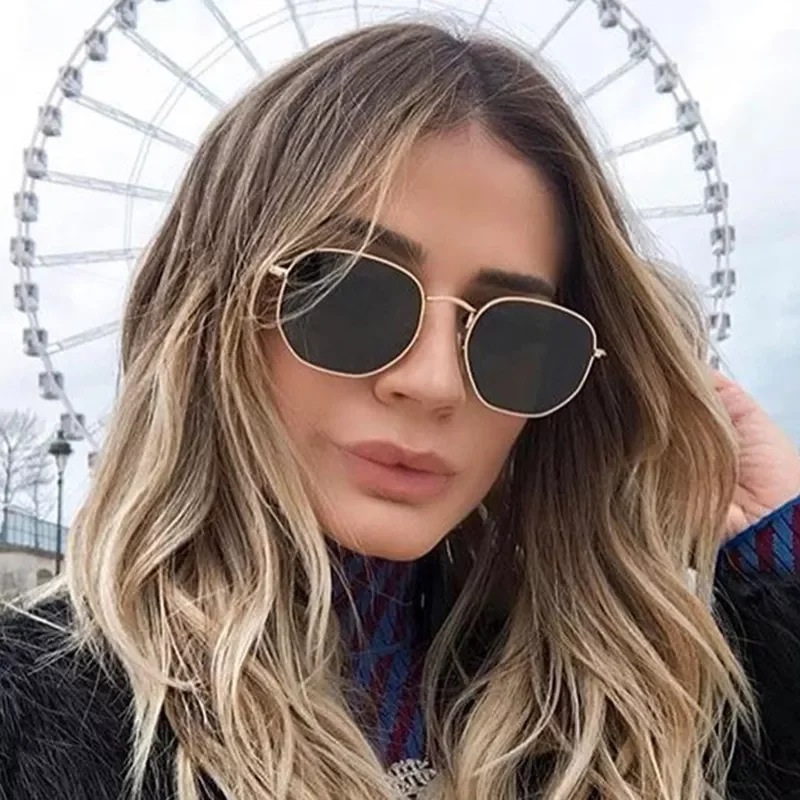 

Classic Square Sunglasses Women Brand Designer Retro Alloy Frame Sun Glasses For Female Candy Colors Mirror