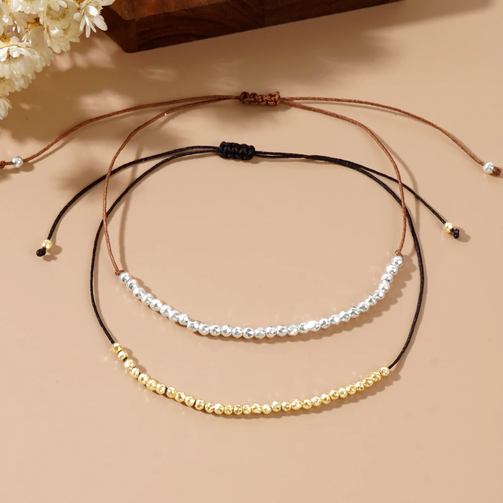 2 шт. новый набор 2024 Женские Ювелирные изделия из бисера Регулируемая Веревка