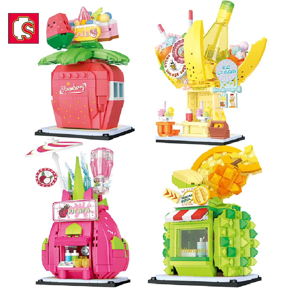 

Конструктор «фруктовый дом» SEMBO, дом, уличный вид, клубника, дуриан, банан, Подарочные игрушки для девочек