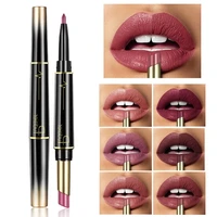 pudaier brand matte lipstick cosmetics waterproof double ended long lasting nude red matte lips liner pencil lipstick 278875