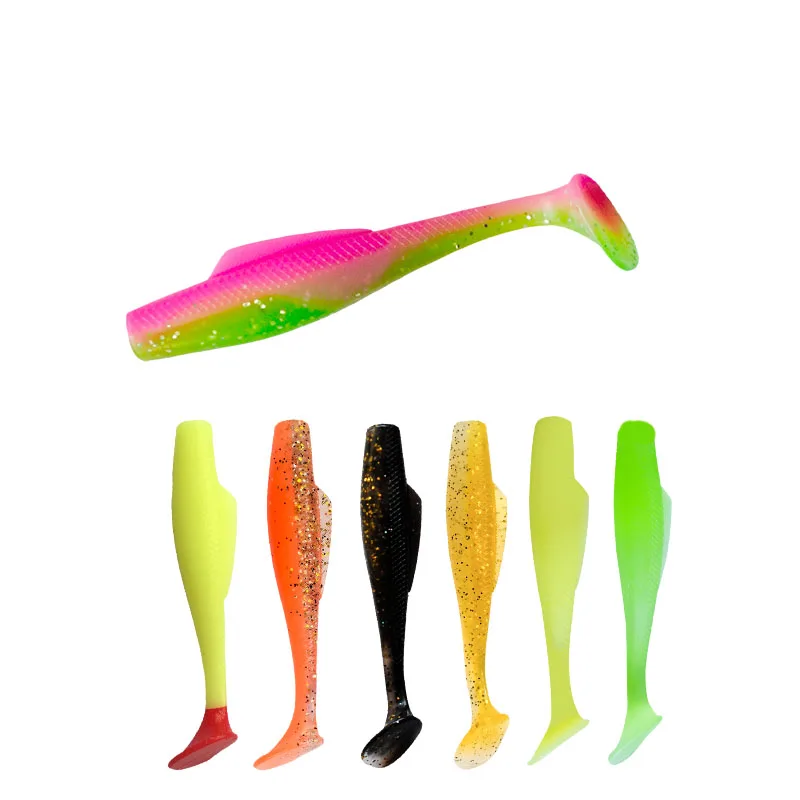 

Water Sniper 80mm 60mm TPR Soft Lure 8Pcs Paddle Tail Swimbait Floating Fishing Artificial Silicone Baits Wobblers For Fishing