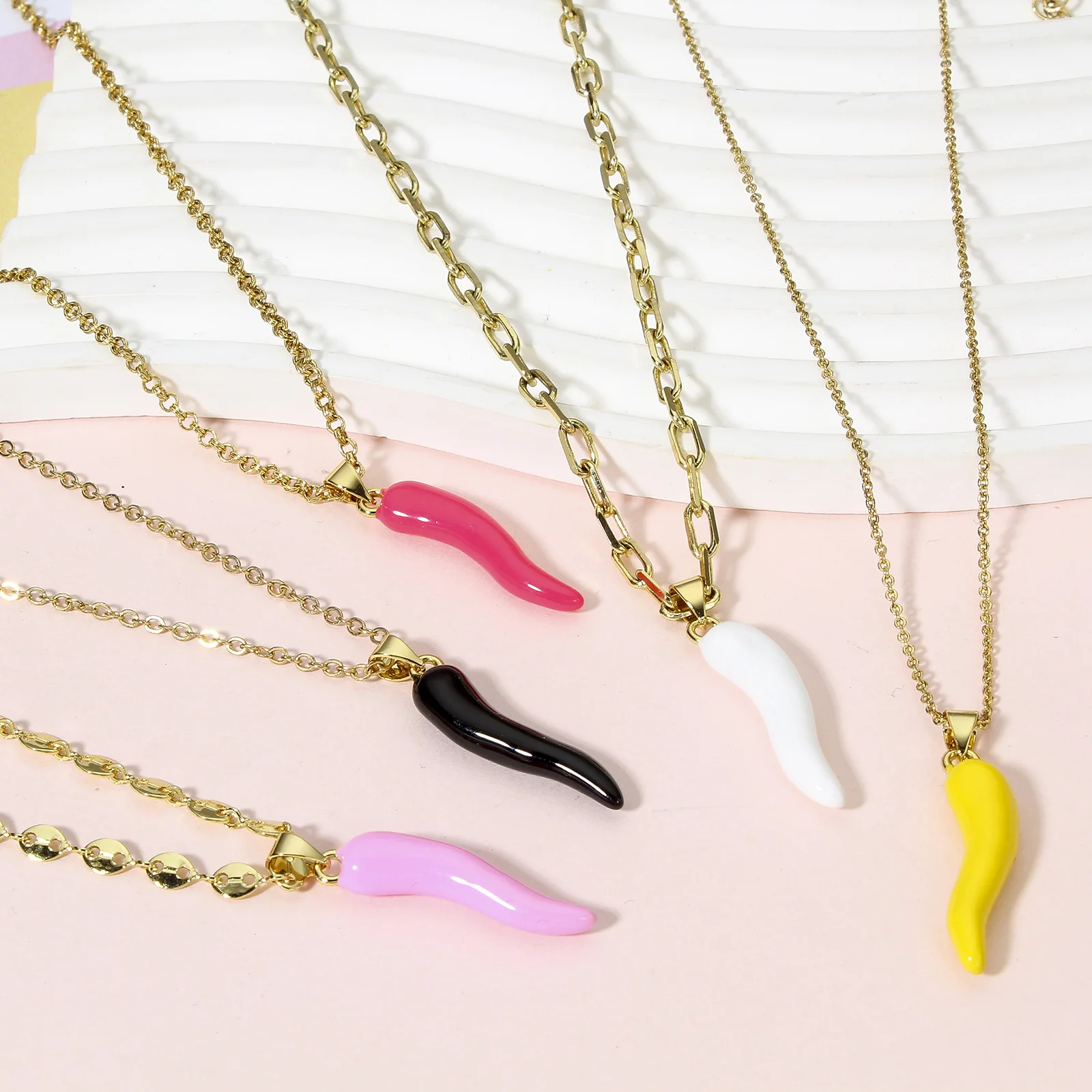 1 шт. латунные подвески разноцветные растения эмаль Чили 3D кулон золотой цвет DIY