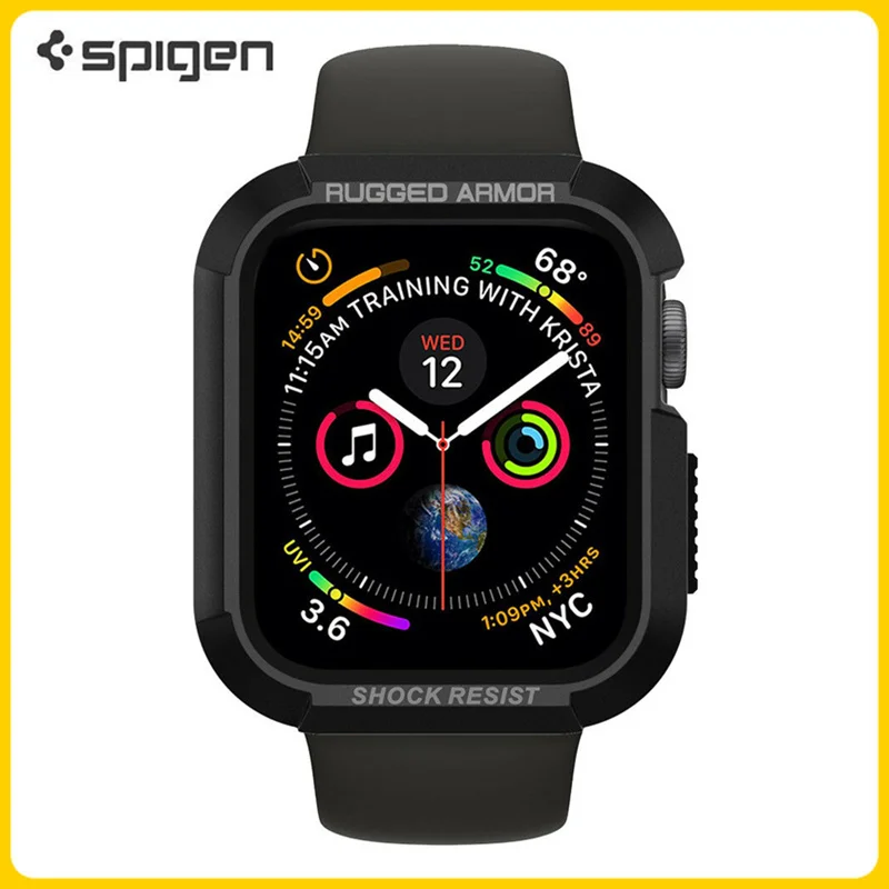 

Original Spigen Soft Silicone Bumper Case For Apple Watch 7 SE 6 5 4 3 2 1 Shock Resist Watch Case 38mm/40mm/41mm/42mm/44mm/45mm