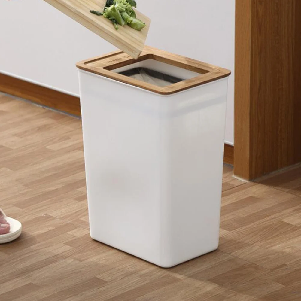

Trash Bins Trash Basket Vintage Home Decor Dispenser Home Accessories Wooden Kitchen Trash Holder Office Work Desk Decor