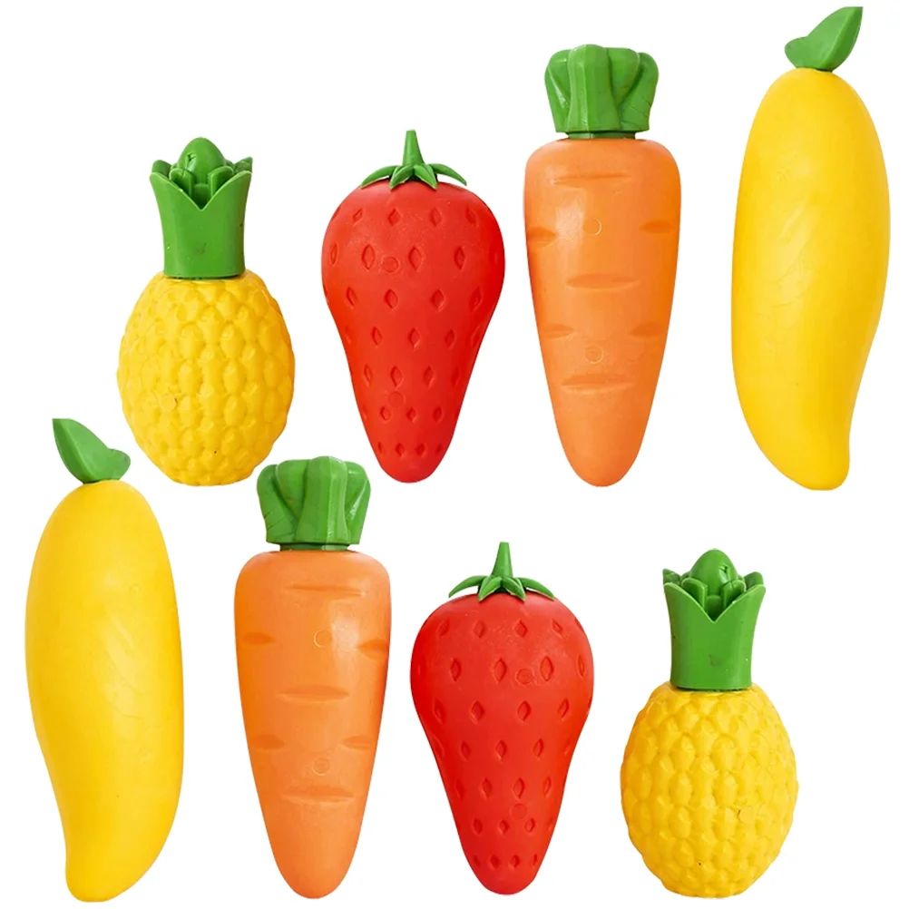 

Erasers Eraser Fruit Kids Mango Pineapple Carrot Strawberry Vegetable Cute Fun Big Food Rubber Artificial Realistic Puzzle
