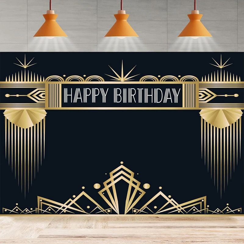 Тематический фон для фотосъемки Великий Гэтсби вечерние ревущие 20-х годов черное