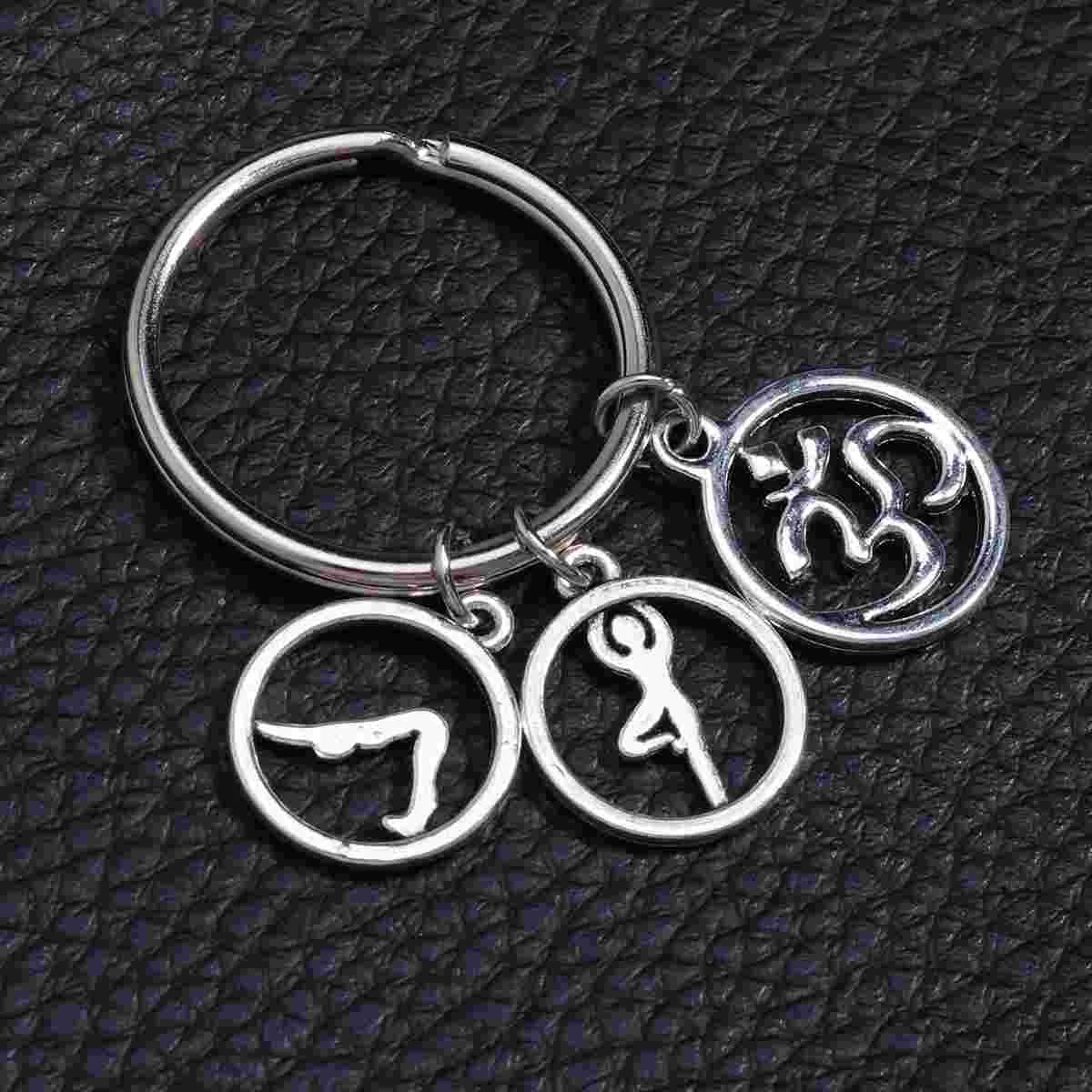 

Keychain Yoga Pendant Gymnastics Games Chakra Postures Ring Key Appreciation Giftstyle Keychains Om Keyring Charms