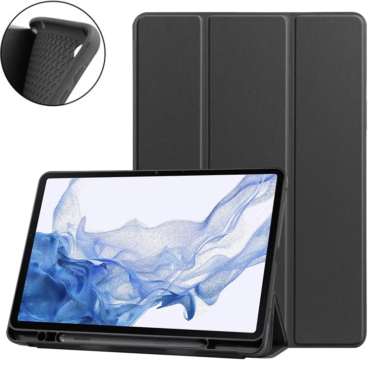 

For Samsung Galaxy Tab S8 Plus Case Tri-Folding Cover For Coque Galaxy Tab S8 Plus Tablet Kids