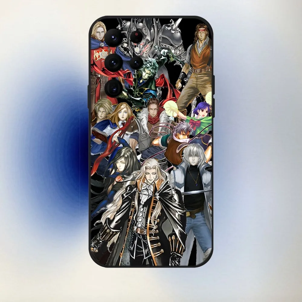 Чехол для телефона Castlevania Game Samsung S24 23 22 30 21 10 9 Ultra Plus Lite FE 5G черный мягкий чехол