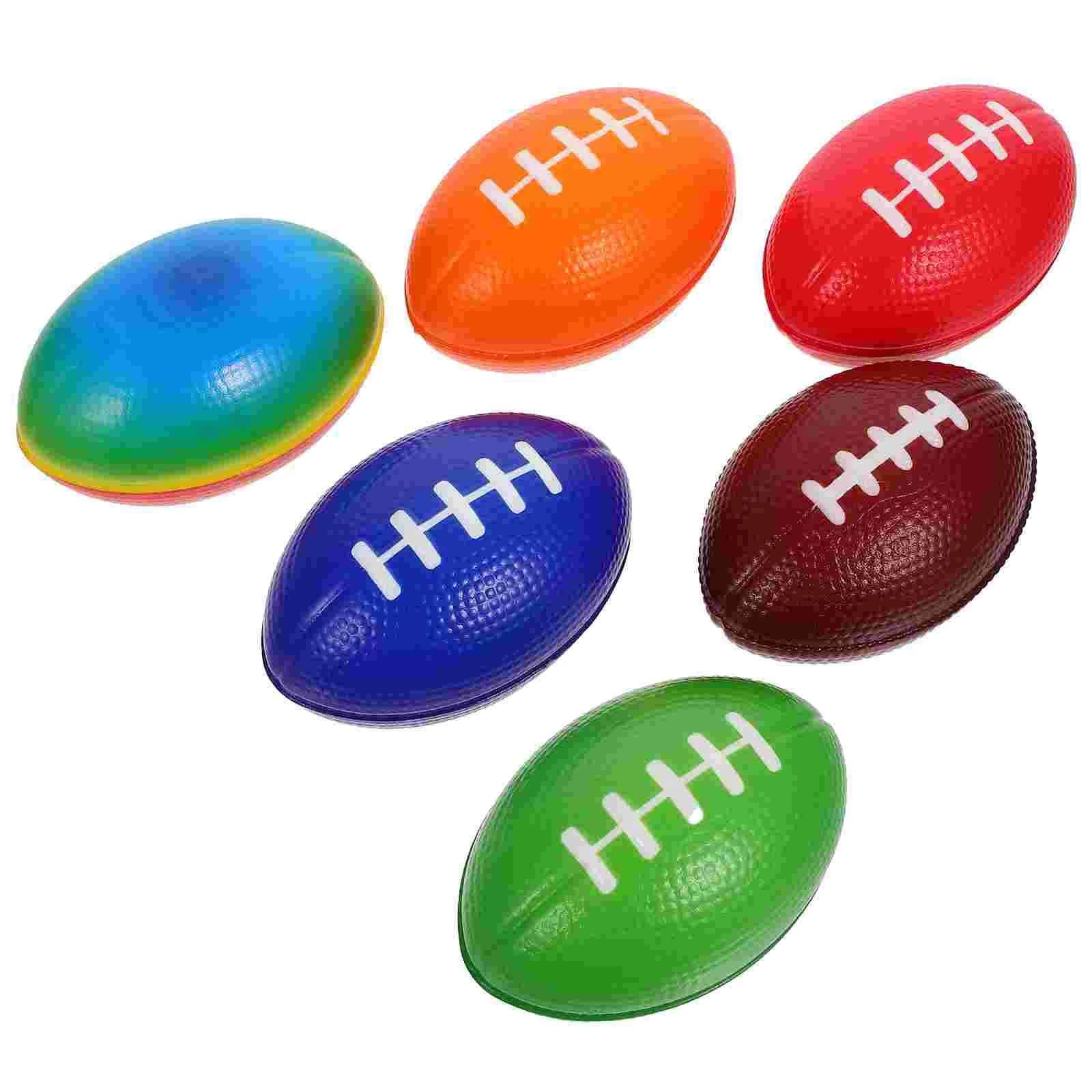 

6 Pcs Football Themed Party Supplies Rugby Footballs Decorations Small Mini Pu Favors Toys