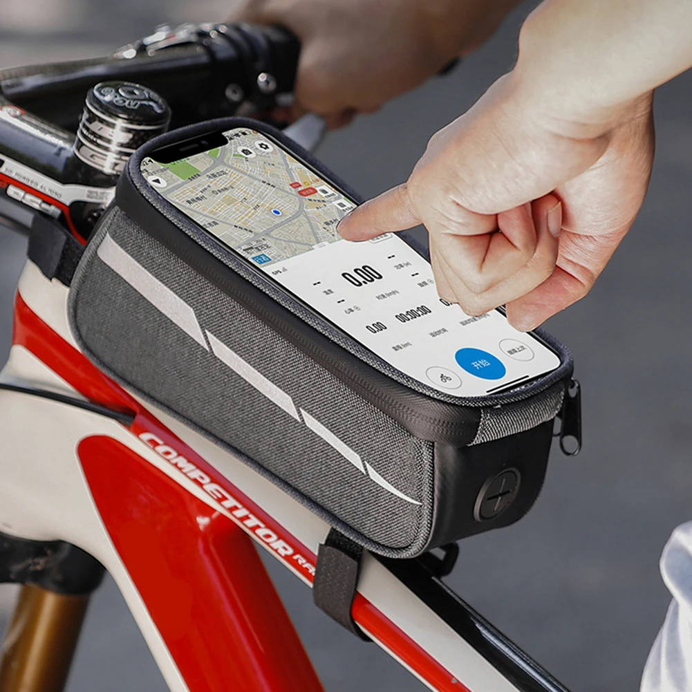 

Bike Bag Front Tube Bag Touch Screen Frame Bag Waterproof Phone Case Holder Cycling Bag Top Front Tube Frame Bike Accessories