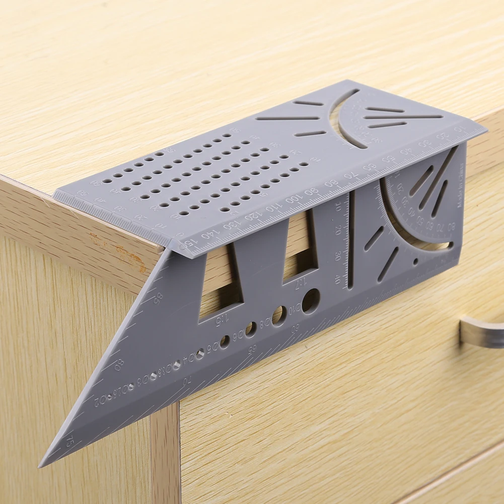 

T-type 3D Angle Measuring Line Scriber Drawing Marking Gauge Woodworking Ruler Vertical Angle Calibration Woodworking Tool