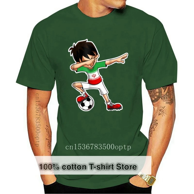 

Free Shipping Mens New Fashion O-Neck Stylish Soccerer Shirt for Boys Dabbing Iran Flag Jersey Gifts Tee Funny Cotton Tee