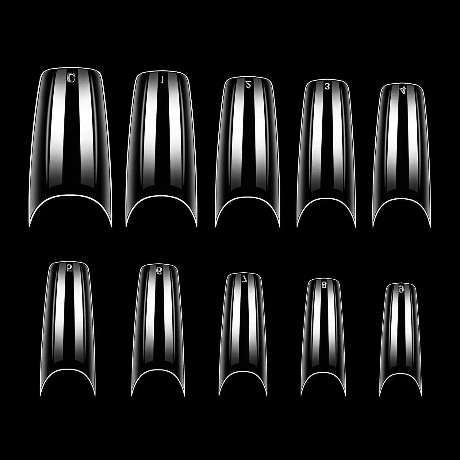 

500 шт. U-образные накладные ногти Makartt натуральные прозрачные C-образные накладные ногти акриловые накладные ногти для геля ногтей накладные ногти