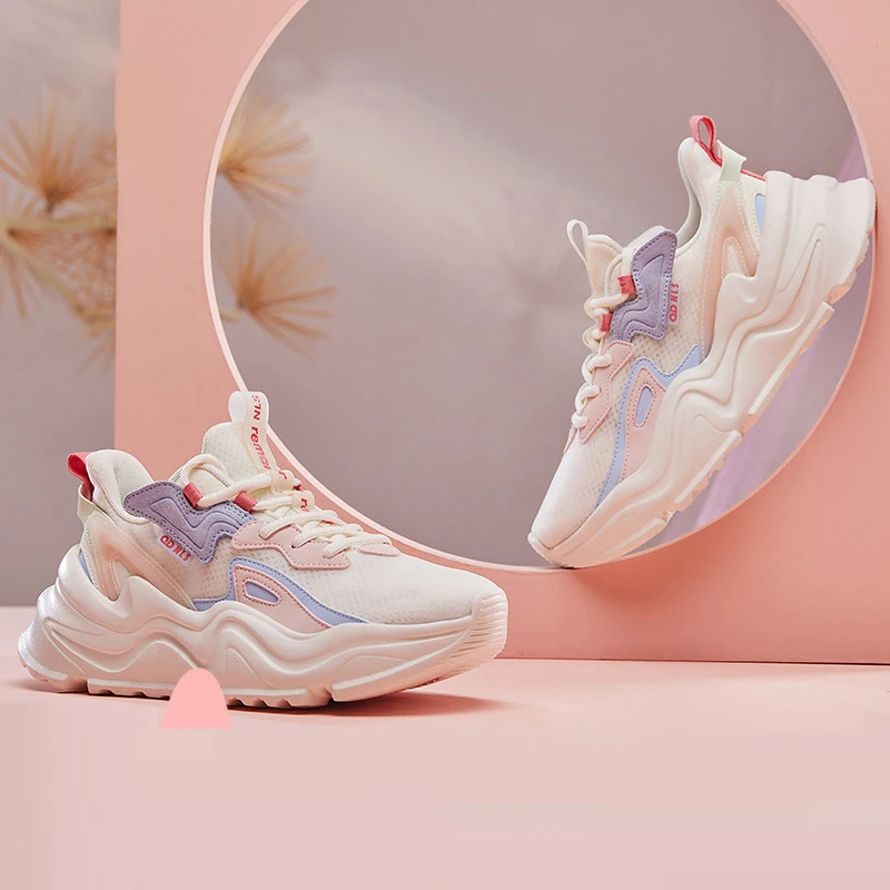 QIAODAN Running Shoes for Women 2023 Autumn Trainers Sporty Outdoor Walking Jogging Shoes Trainer Couple Sneakers XM26210353