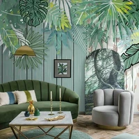 custom 3d wall mural abstract tropical plants fresh leaves photo wallpaper living room bedroom background decor decor 3d fresco