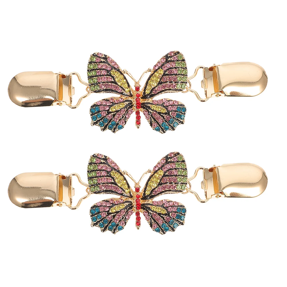 

2pcs Sweater Clips Scarf Collar Clips Delicate Butterflies Cardigan Clips