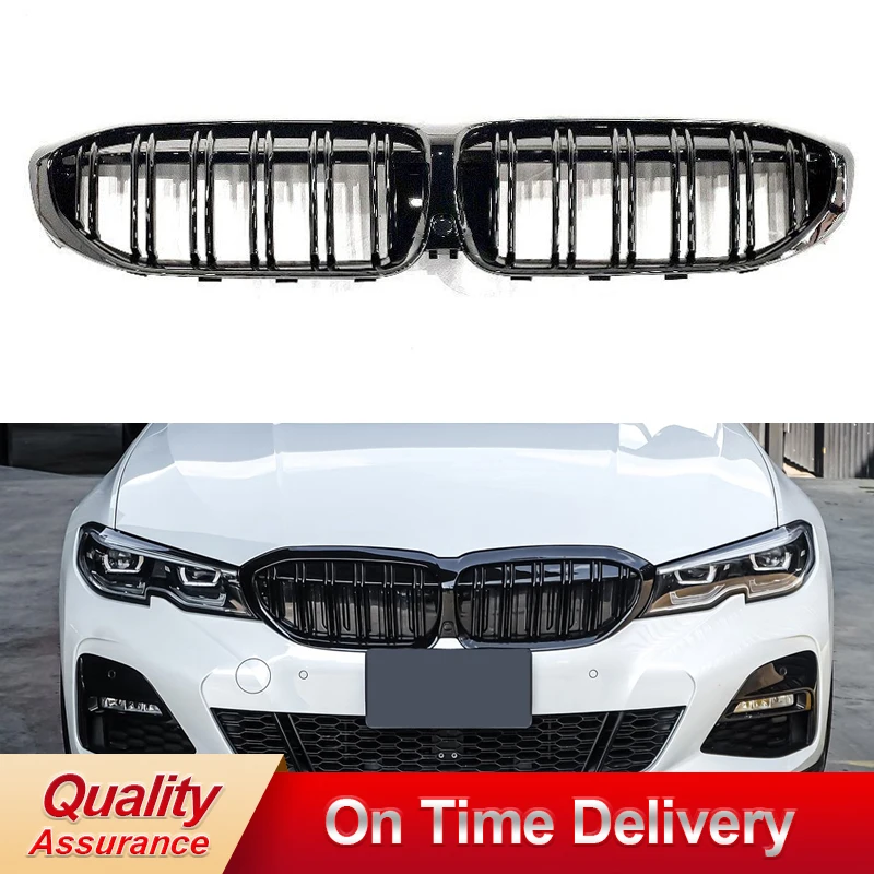 

Передний бампер для радиатора 3 серии G20 G28 2020 года, сменные детали для кузова автомобиля, черная радиатор из АБС-пластика