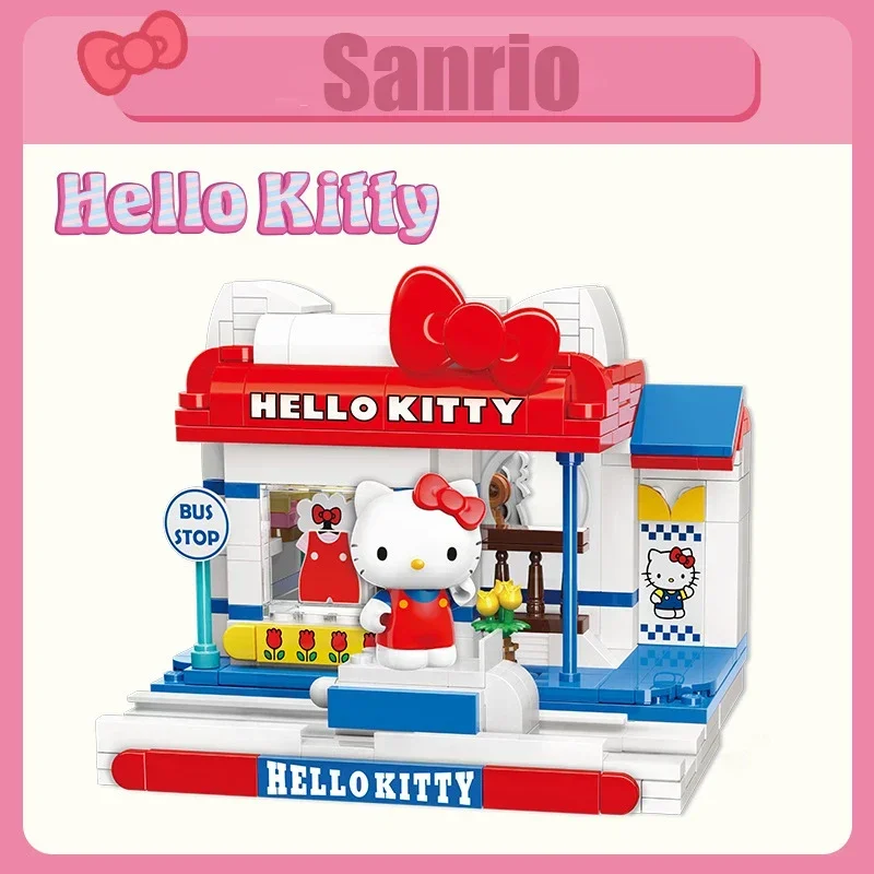 

Sanrio, Hello Kitty Cinnamoroll Pompompurin Kuromi Kawaii Мультфильм LEGO собрал Детские игрушки милые My Melody девушки подарок на день рождения