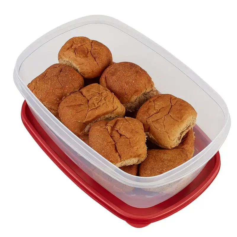 

Capacity Kitchen Reusable Containers Freshly-Cool Red Lid Food Storage Container, 2.5 Gallon Capacity Kitchen Large Reusable Con
