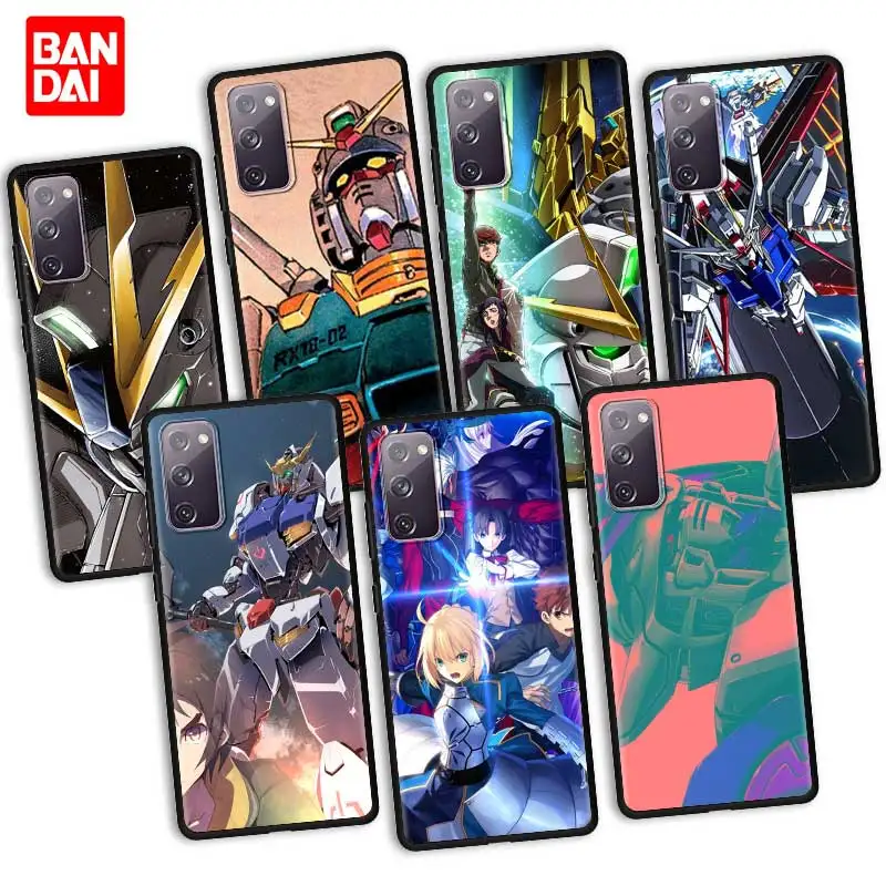 

Anime Gundam Phone Case for Samsung Galaxy S20 FE S21 S10 S9 Plus Ultra 5G S20fe S21fe S20ultra Casing Black Soft Cover Luxury