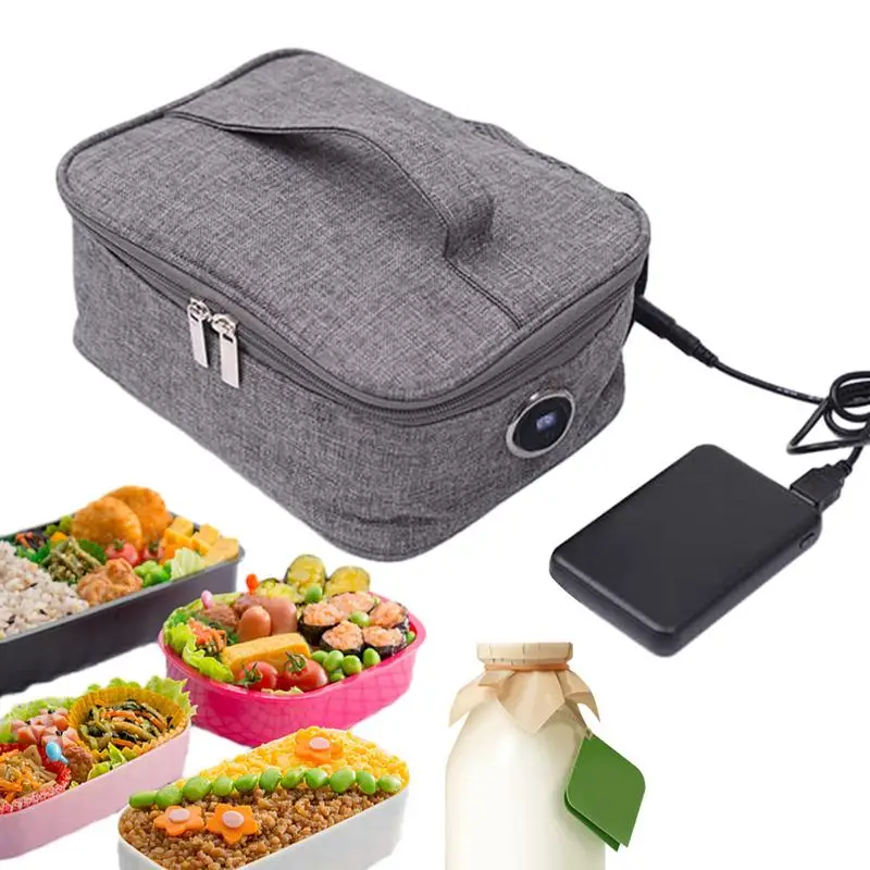 

Portable Microwave Leak Proof Removable Personal Heated Lunch Bag Temperature Displayed 3 Level in Vehicles and Trucks for Work
