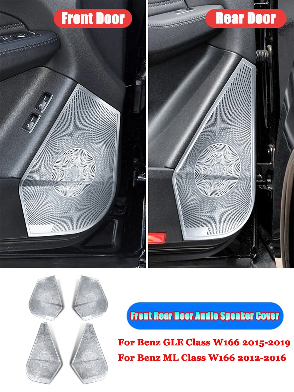 

Для Mercedes Benz GLE ML GLS GL Class W166 X166 Coupe C292 2012-2019 Автомобильная дверь, окно, треугольник, твитер, аудиодинамик, накладка