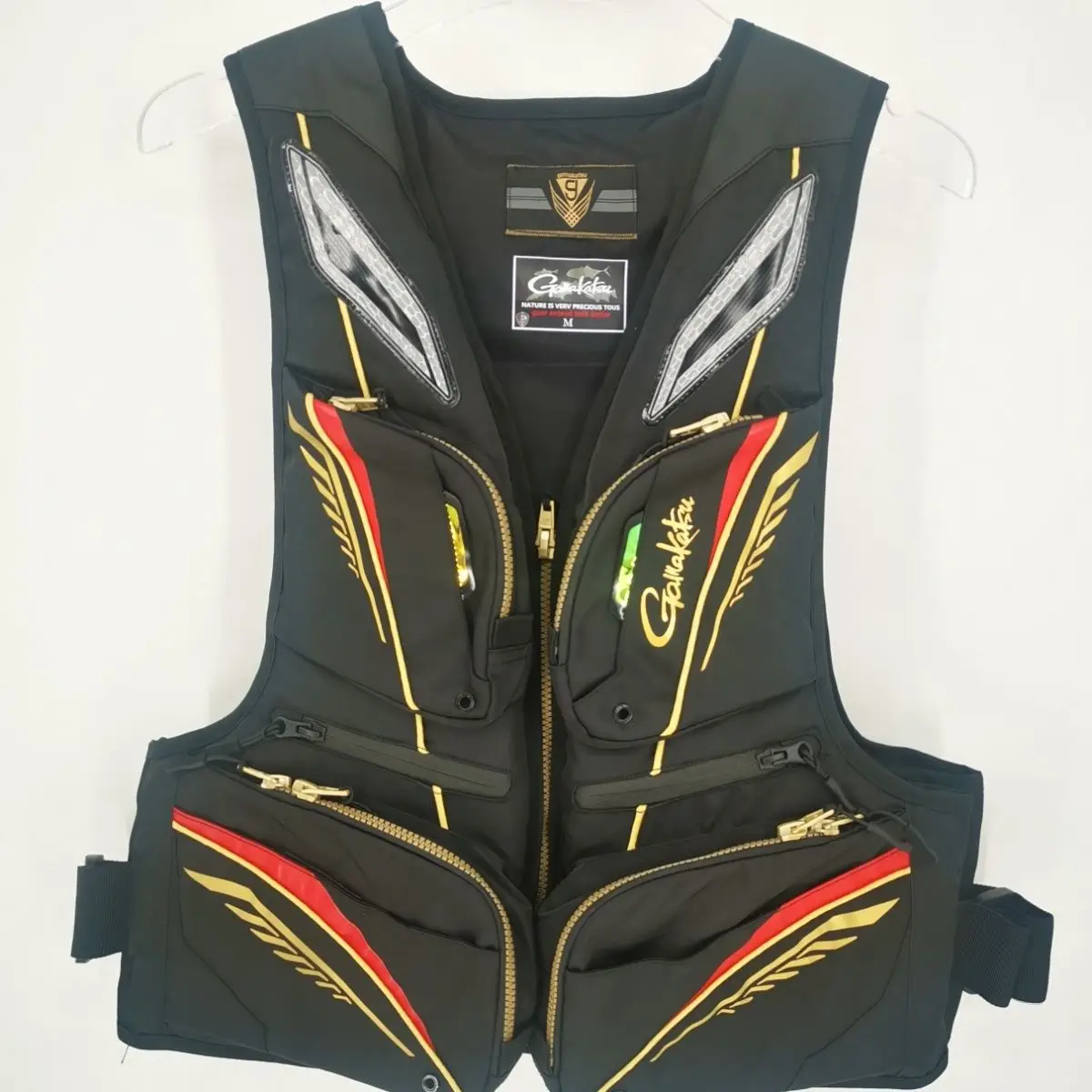 

2022 Gamakatsu Fishing Vest for Men Outdoor Sport Multi-pocket Waistcoat Reflective Buoyancy Safety Fishing Life Jacket M-XXL