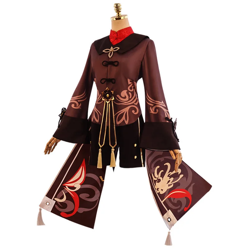 

Genshin Impact Hutao Cosplay Costume Uniform Wig Outfit Anime Game Hu Tao Chinese Style Halloween Costumes For Women 2022