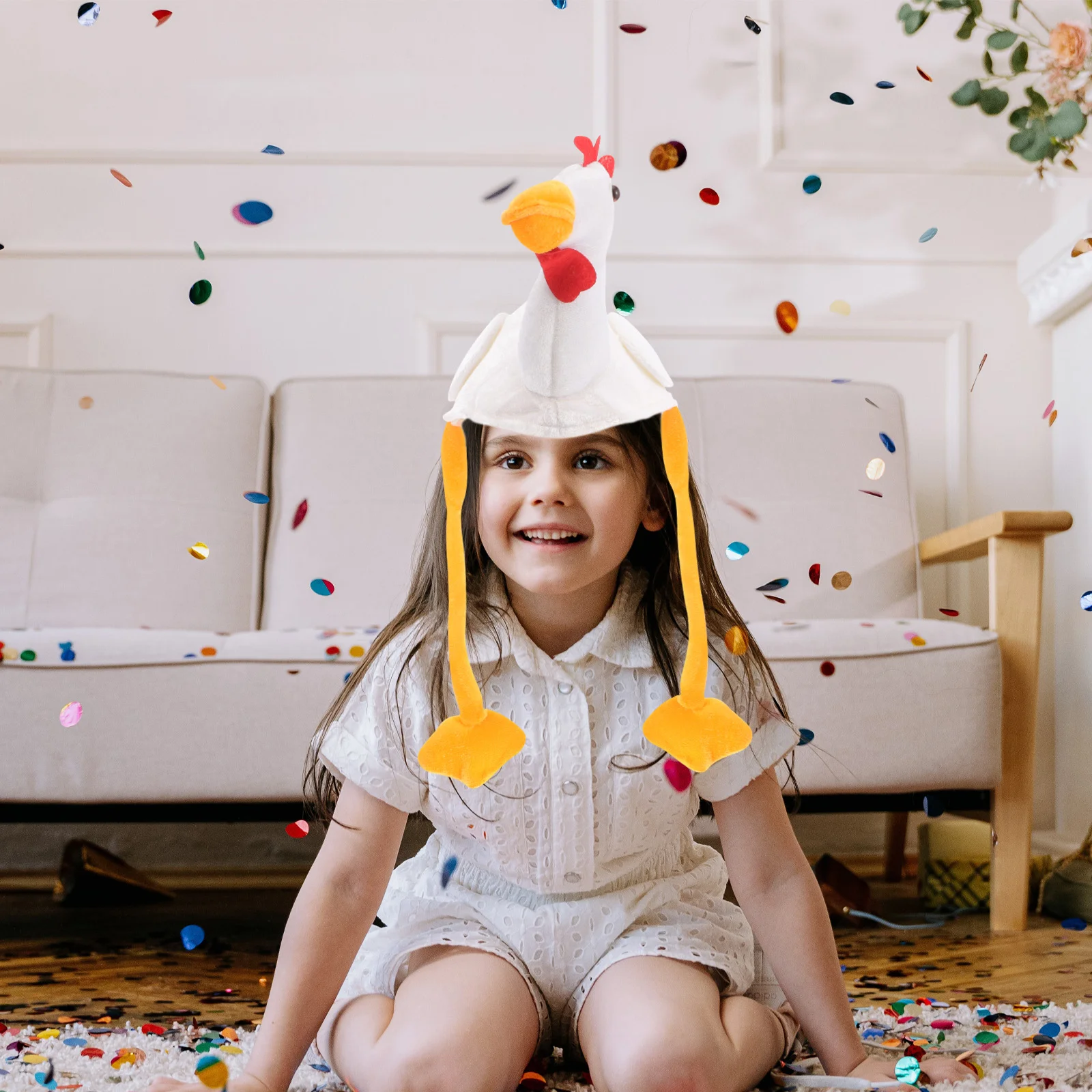 

Funny Chick Hat Plush Animal Hat Chick Hat Photo Prop Chicken Costume Chick Headgear