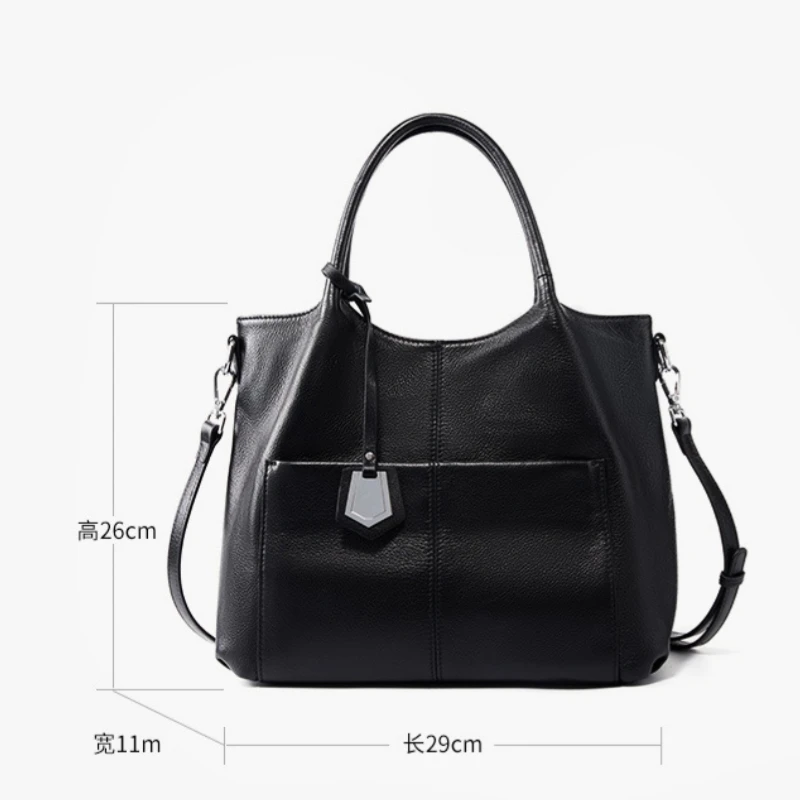 Вместительная сумка-тоут из телячьей кожи мягкая модная Женская Офисная Яркая