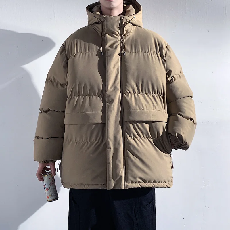 Winter Jacket Men Warm Fashion 3 Colors Casual Hooded Thick Down Jacket Men Streetwear Loose Short Coat Mens Parker Clothes