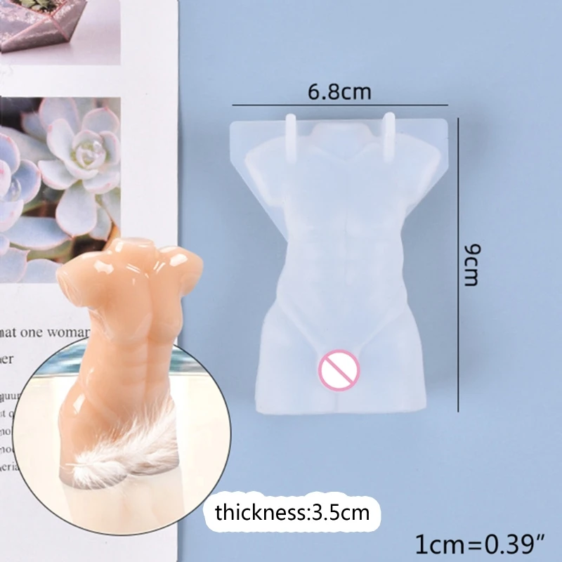 

3D Искусство мужской женский аромат для тела свеча литая форма УФ-Кристалл Женская Ручная работа человеческие боди силиконовая форма