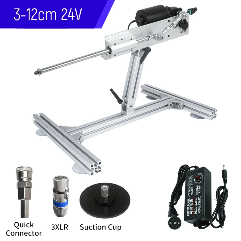 

Бесшумный телескопический линейный привод 24В DC 80/120 мм с основанием