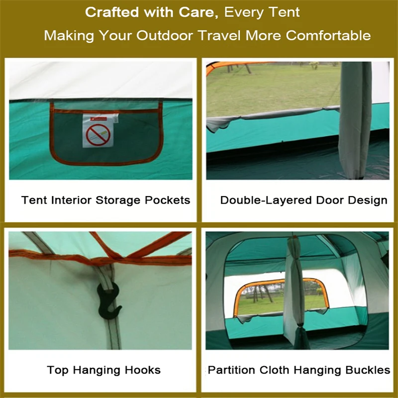 Уличные палатки для кемпинга водонепроницаемый тент большой семейный