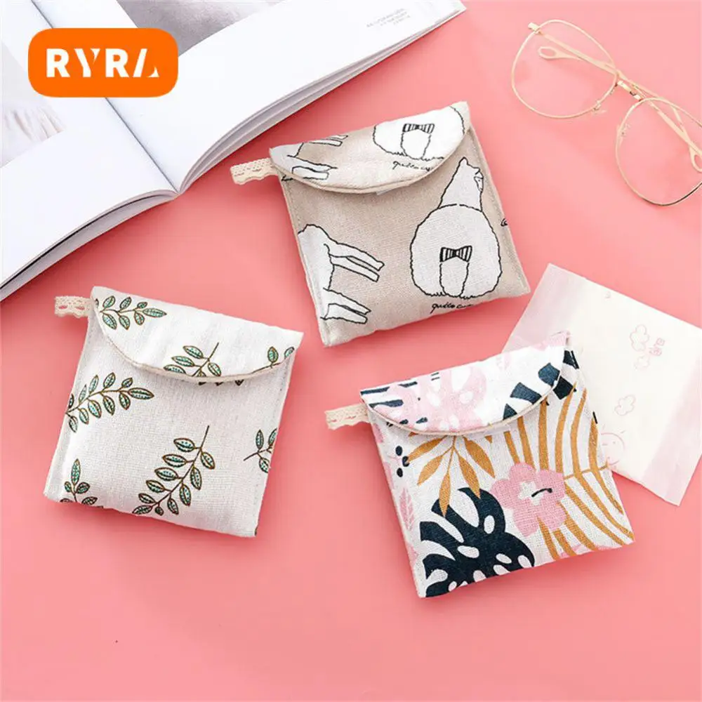 

Lipstick Headphone Case Small Cosmetic Bag Coin Purse Cute Towel Storage Bag For Women Girl Menstrual Period Bag Cartoon