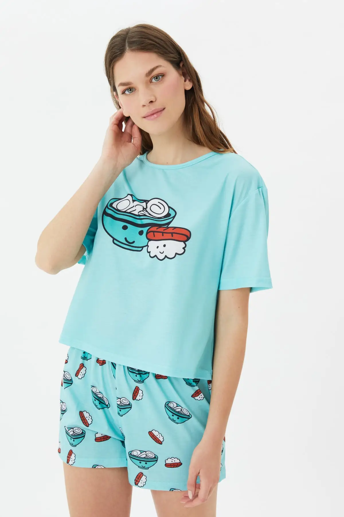 

Trendyol Printed Knitted Pajamas Set THMSS21PT1077
