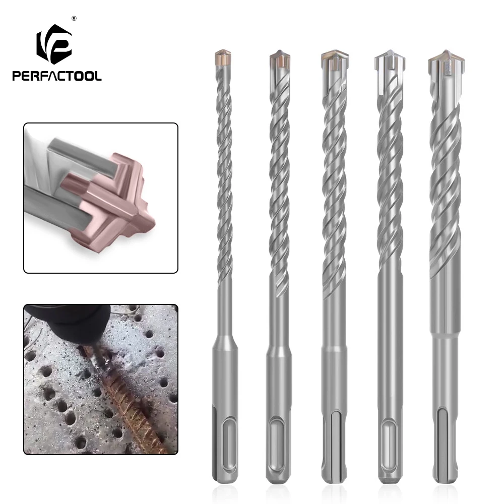 

PERFACTOOL Round shank cross impact drill electric hammer drill round shank through wall cement drill twist drill