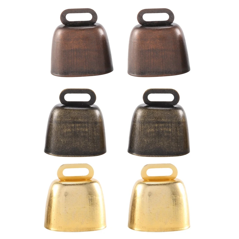 

Hot 3C-6 Pieces Cow Horse Sheep Grazing Small Brass Bells Cowbell Retro Bell For Grazing Copper(Green Bronze, Red Bronze, Gold)
